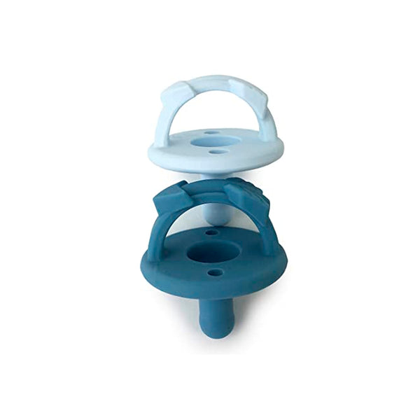 Mint + White Cable Paci Set