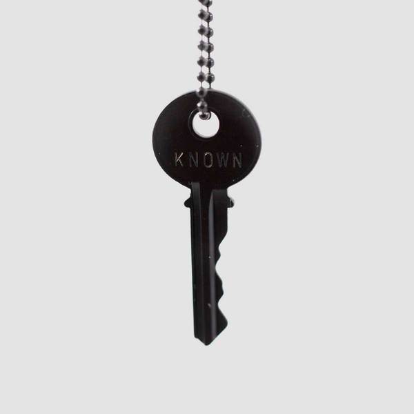 Known Key Necklace Black  The Classic Ball Chain Key Necklace has been a mainstay at The Giving Keys from day one. This piece can be paired with everyday trends to add the perfect amount of inspiration to your outfit. 