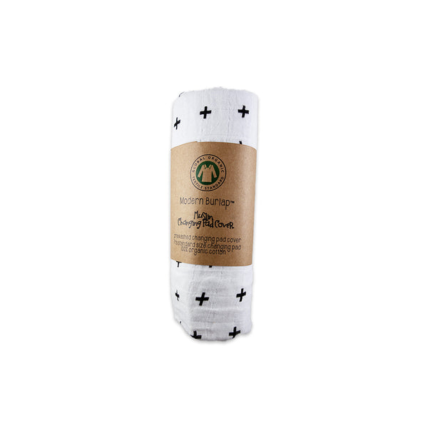 Swiss Cross Organic Changing Pad Cover