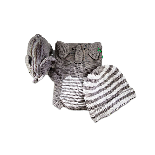 Organic Newborn Baby Gift Set - Elephant
