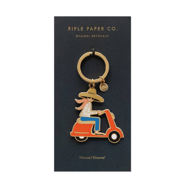 Scooter Enamel Keychain