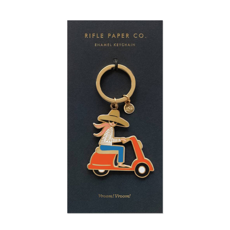 Scooter Enamel Keychain