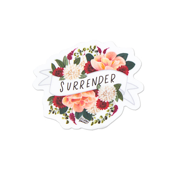 Surrender Floral Sticker