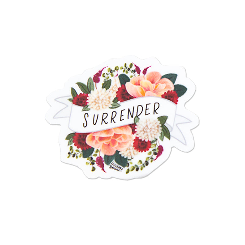 Surrender Floral Sticker