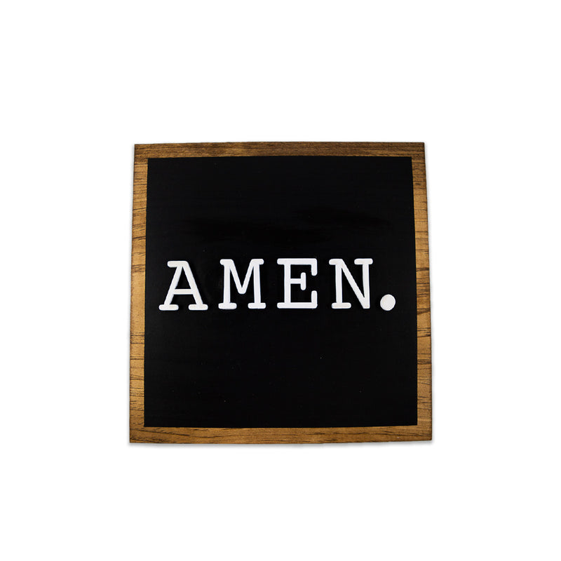 Amen Farmhouse Sign - Black