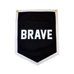 Brave Camp Flag - Black // White Trim