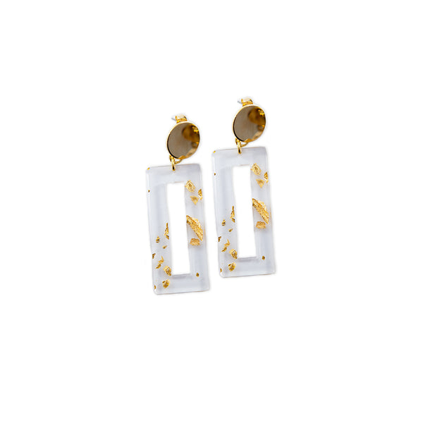 Gold Foil Bar Earrings