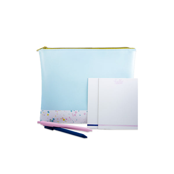 Stationery Kit - Splatter Blue