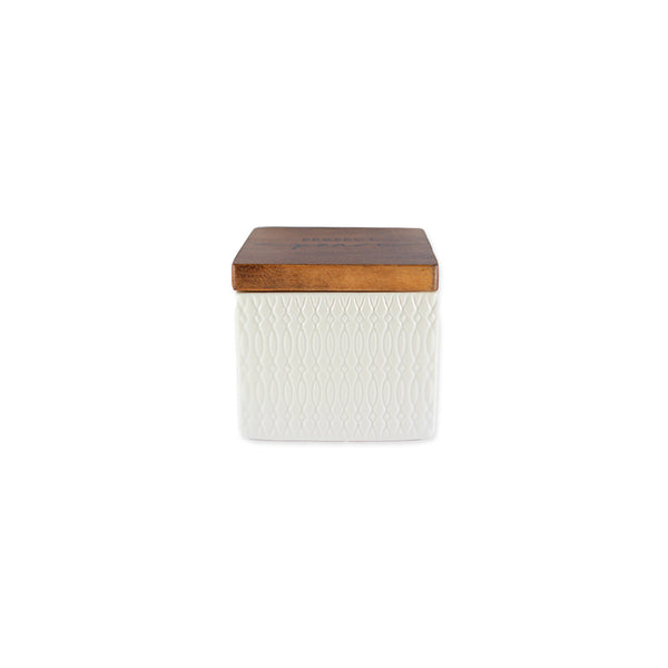 Perfect Peace Ceramic Box with Wooden Lid