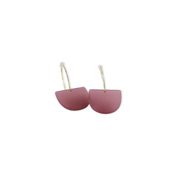 Matte Plum Tab Earrings