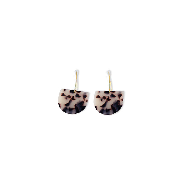 Matte Blonde Tortoise Tab Earrings