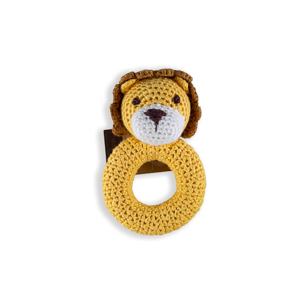 Lion Ring Crocheted Rattle