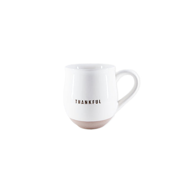 Thankful Ceramic Clay Dipped Mug