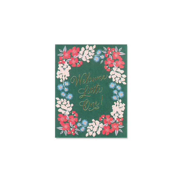 Welcome Little One Wildflowers Card